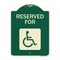 Signmission Designer Series-Graphic Handicapped Reserved Green Heavy-Gauge Aluminum, 24" x 18", G-1824-9973 A-DES-G-1824-9973 - alternate 1